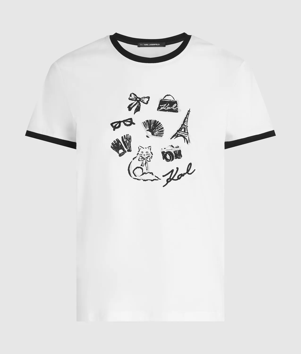 Karl Lagerfeld Karl Charms T-Shirt Damen M Bio-Baumwolle