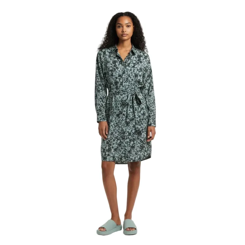 Gloriette Flower Print Minikleid Grün Baumwolle