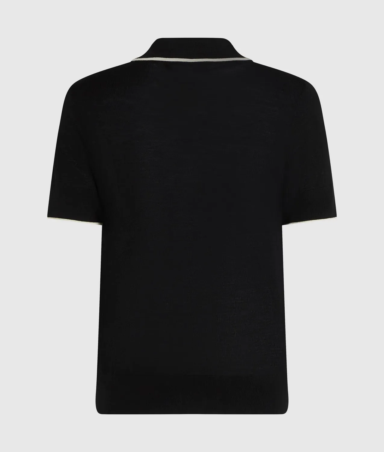 Karl Lagerfeld Merino Poloshirt Kurzarm mit Paspel