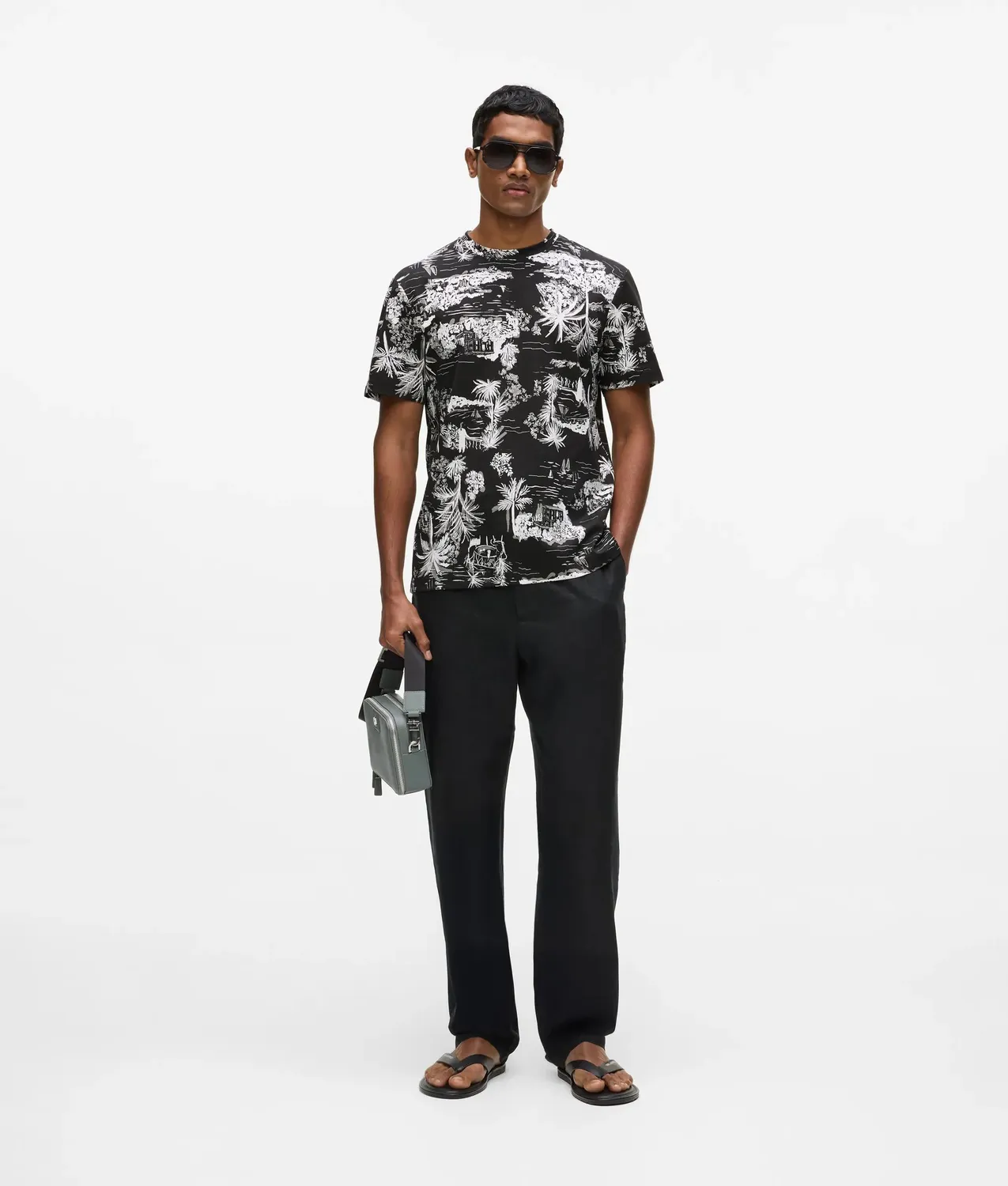 Karl Lagerfeld Villa la Vigie Print T-Shirt Bio-Baumwolle