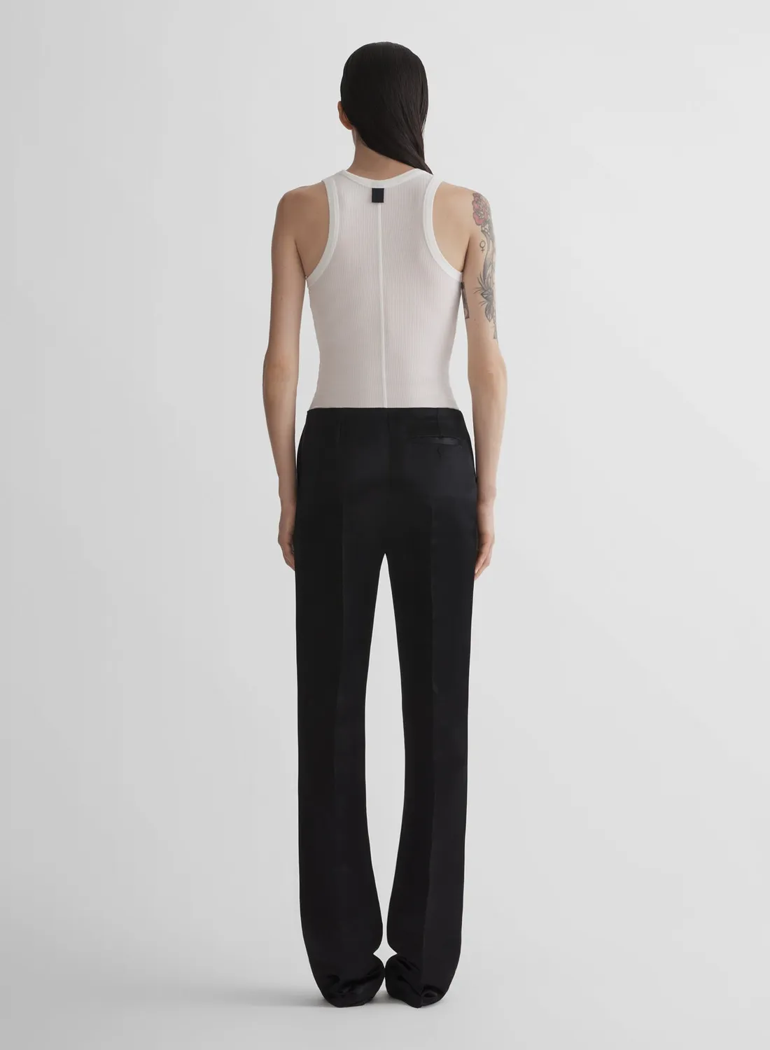 Mugler Ribbed Tank Top off-white gerippt