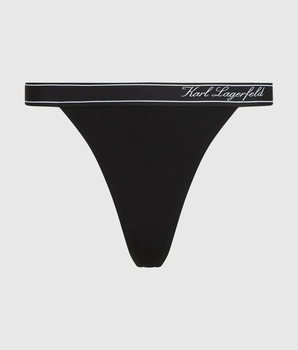 Karl Lagerfeld Stripe Thong String Bio-Baumwolle gestreift