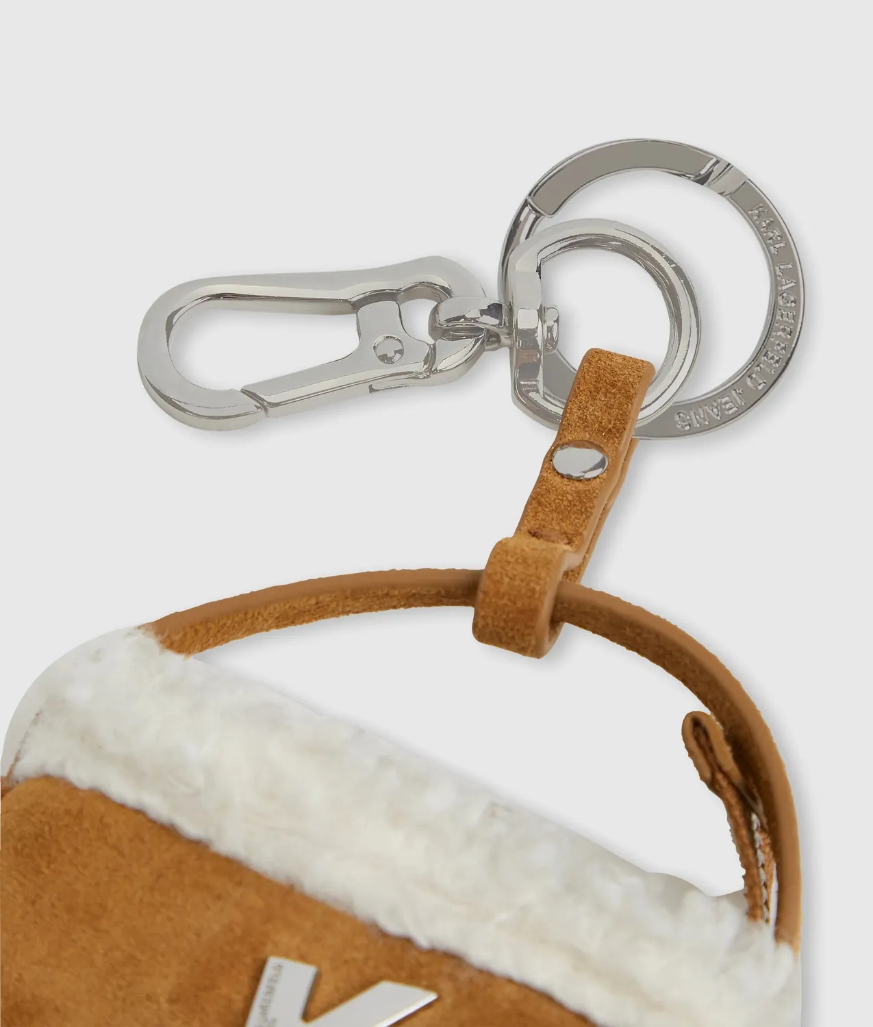 Karl Lagerfeld Geo Suede Schlüsselanhänger Velours One Size