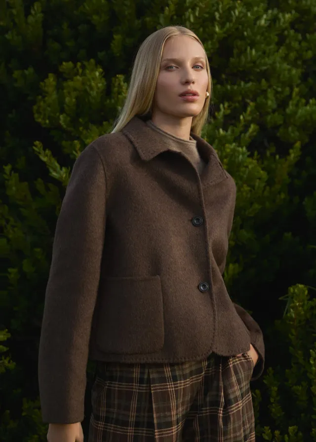 Senatex Jacke Reverskragen kurz Vino cropped