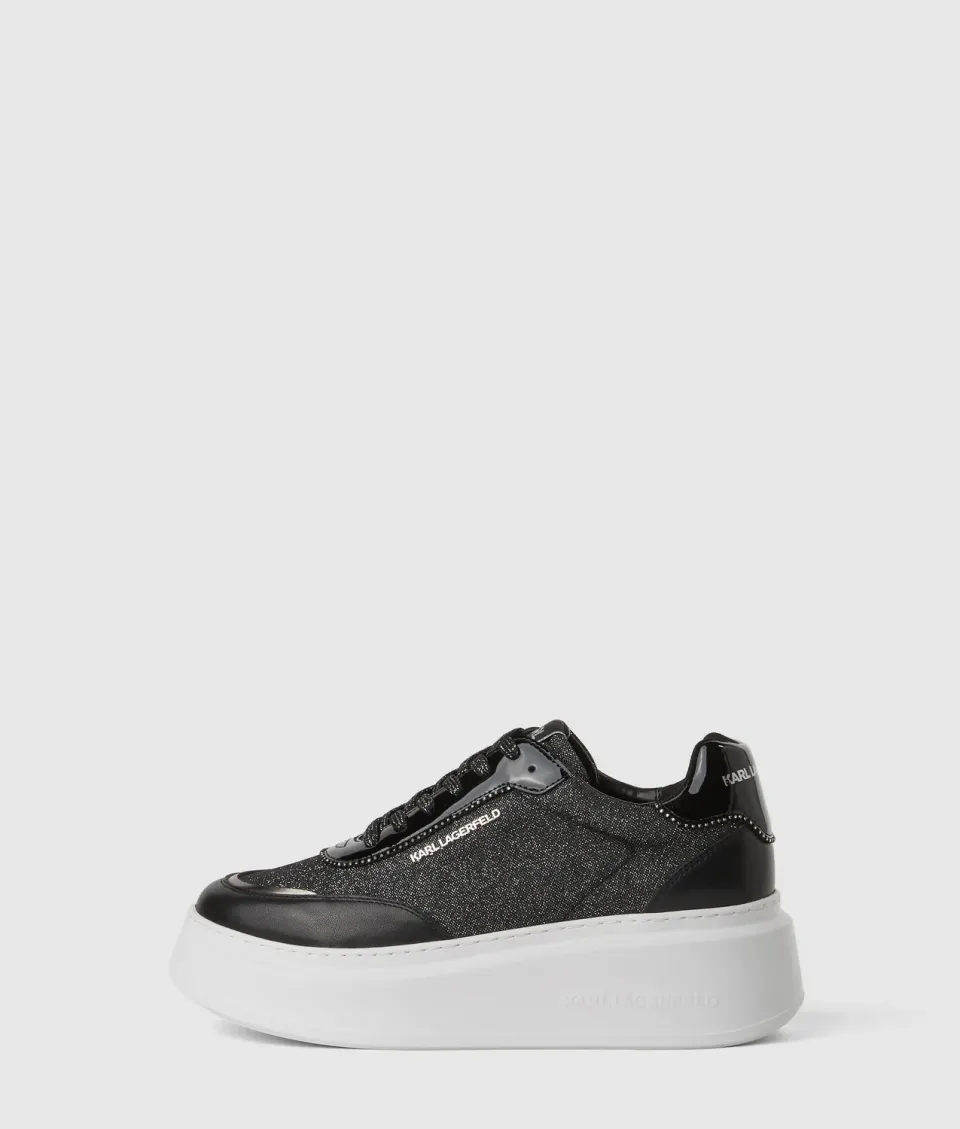 Karl Lagerfeld Anakapri Sneaker Glitzer Keilsohle
