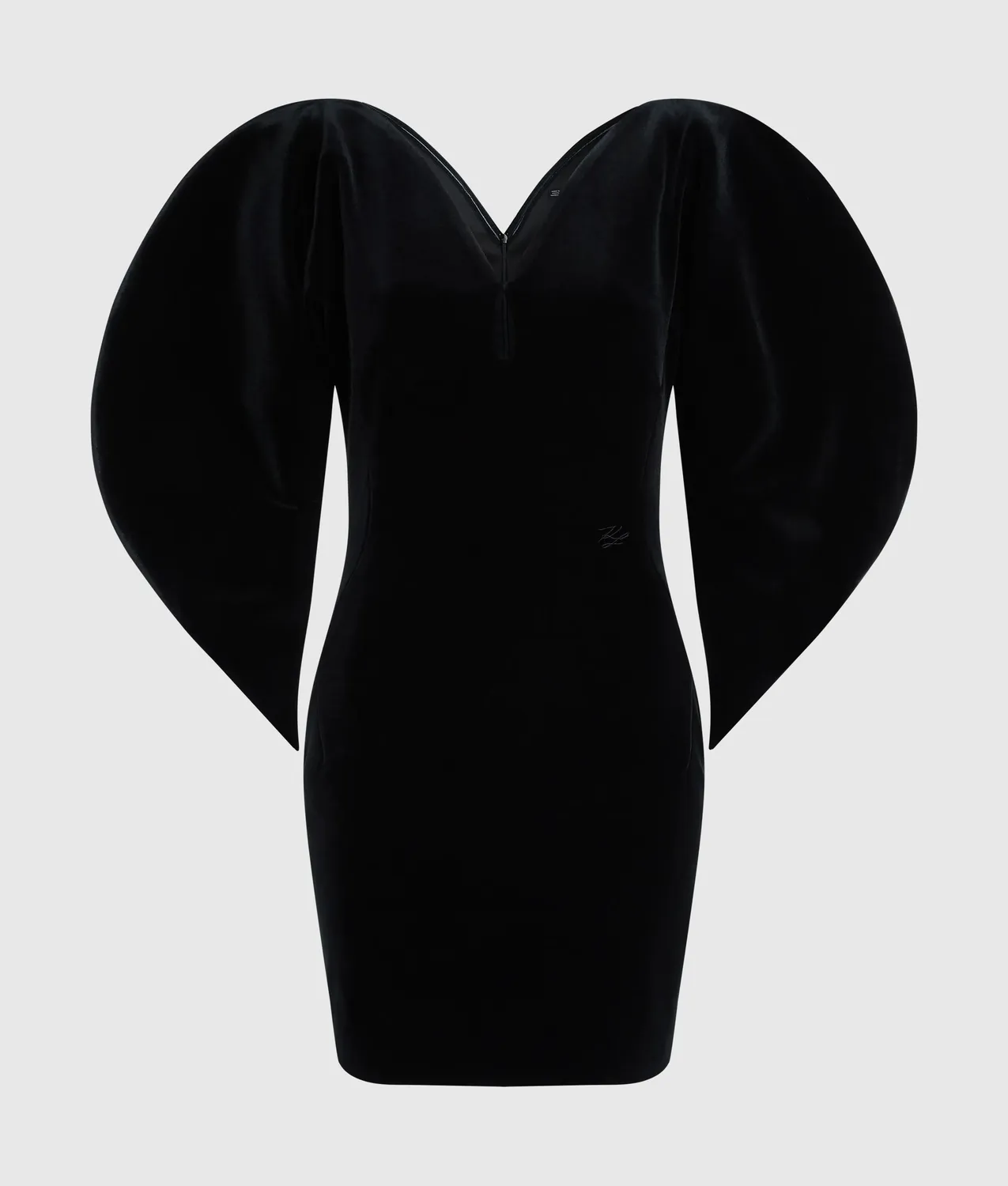 Karl Lagerfeld KL Studio Cocoon Kleid Samt Schwarz
