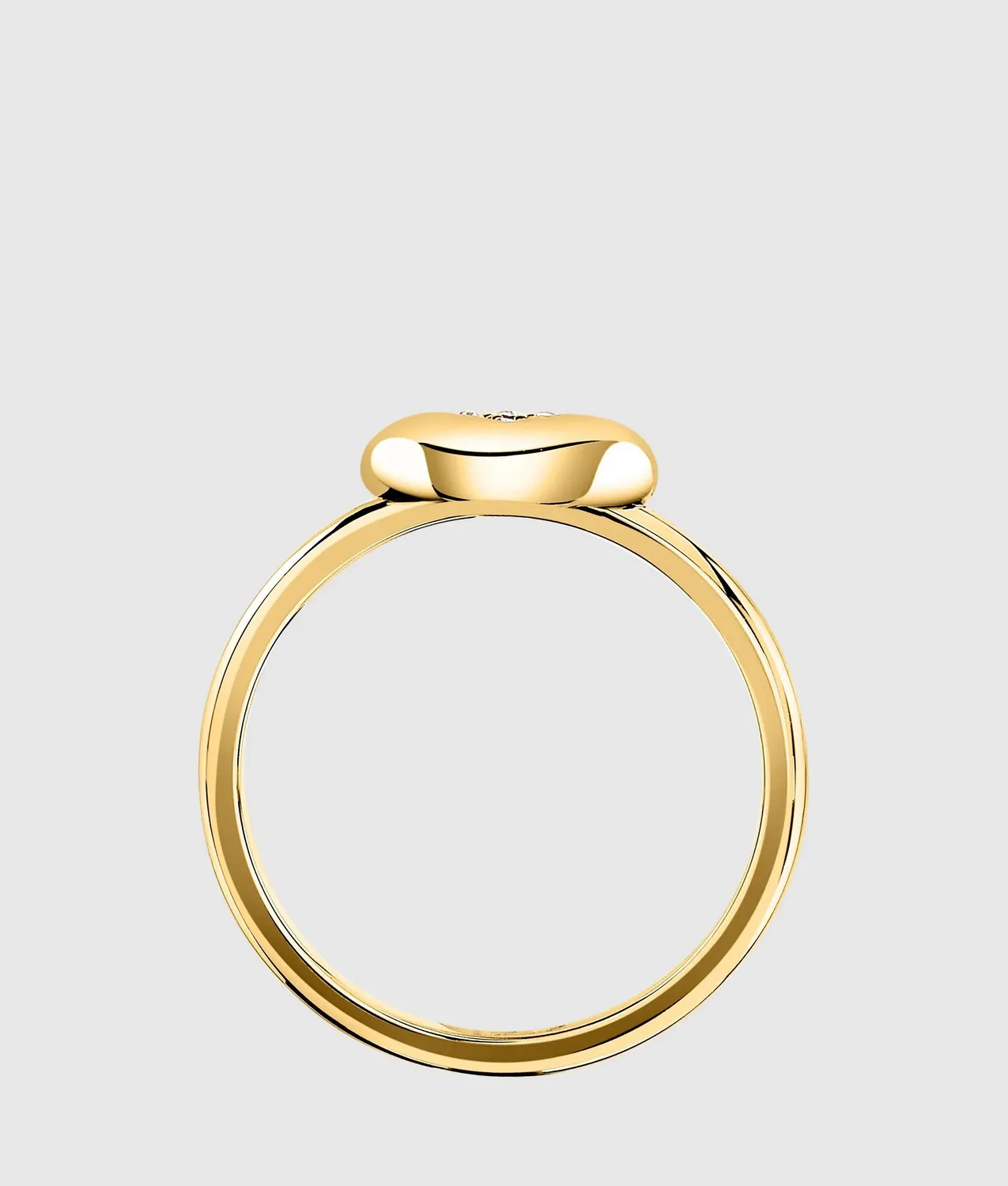 Karl Lagerfeld Heart Charm Ring Damen Gold Strass