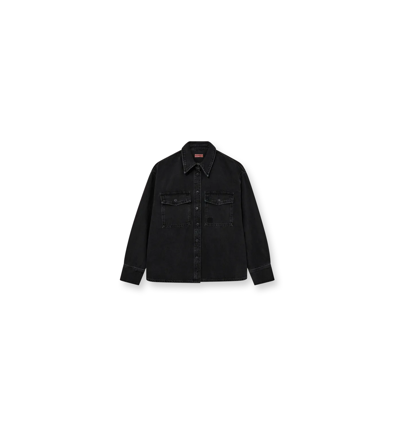 Mos Mosh MMHNice Drapy Hemd Black Denim Relaxed