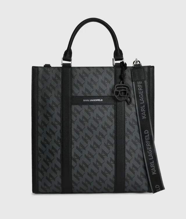 Karl Lagerfeld Ikon Monogram Tote Bag One Size Technikleder