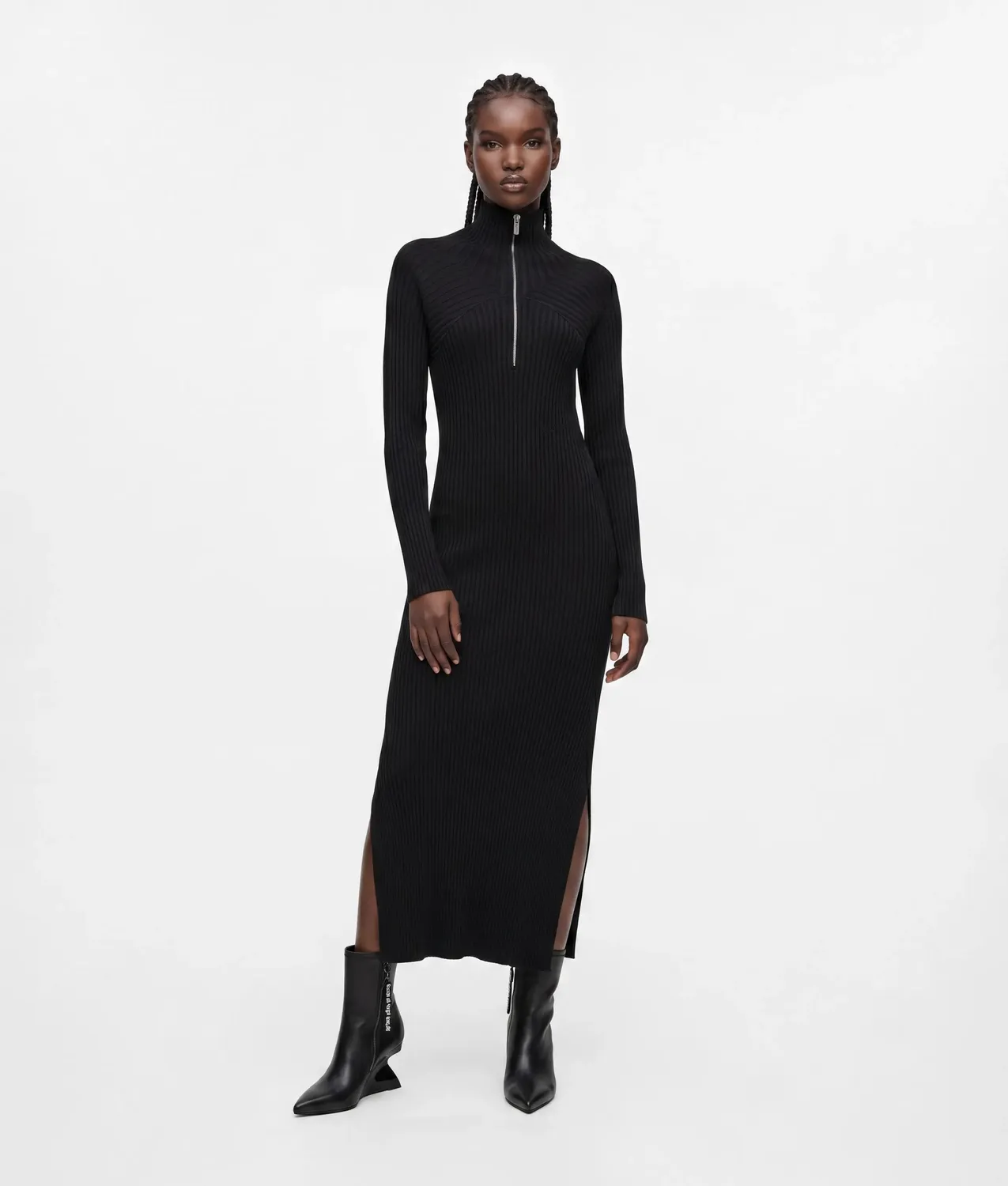 Karl Lagerfeld KL Jeans Zipped Maxi Strickkleid Ripp