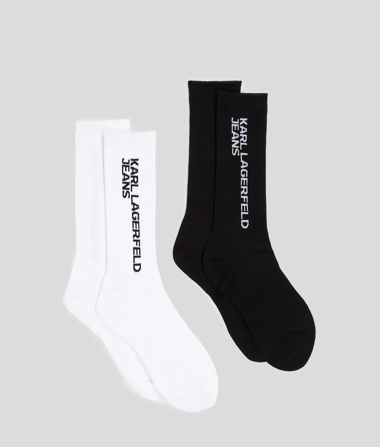 Karl Lagerfeld Jeans Logo Socken 2er-Pack gerippt