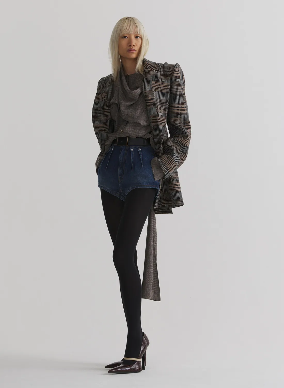 Mugler Tailored Shorts Jeansshorts washed denim