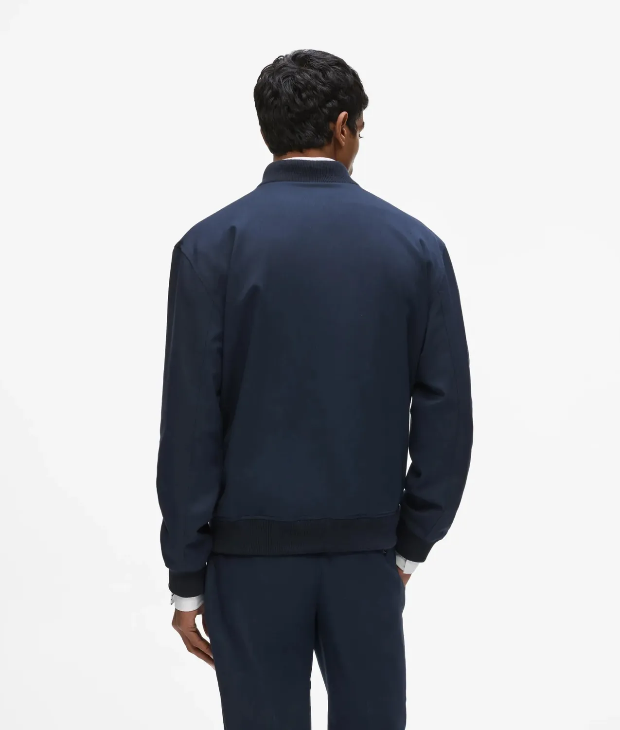 Karl Lagerfeld Classic Bomberjacke mit Zip gerader Schnitt