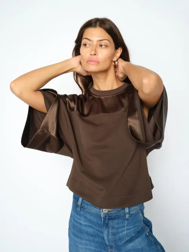 Mos Mosh MMLela Satin Sweatshirt Delicioso Oversize