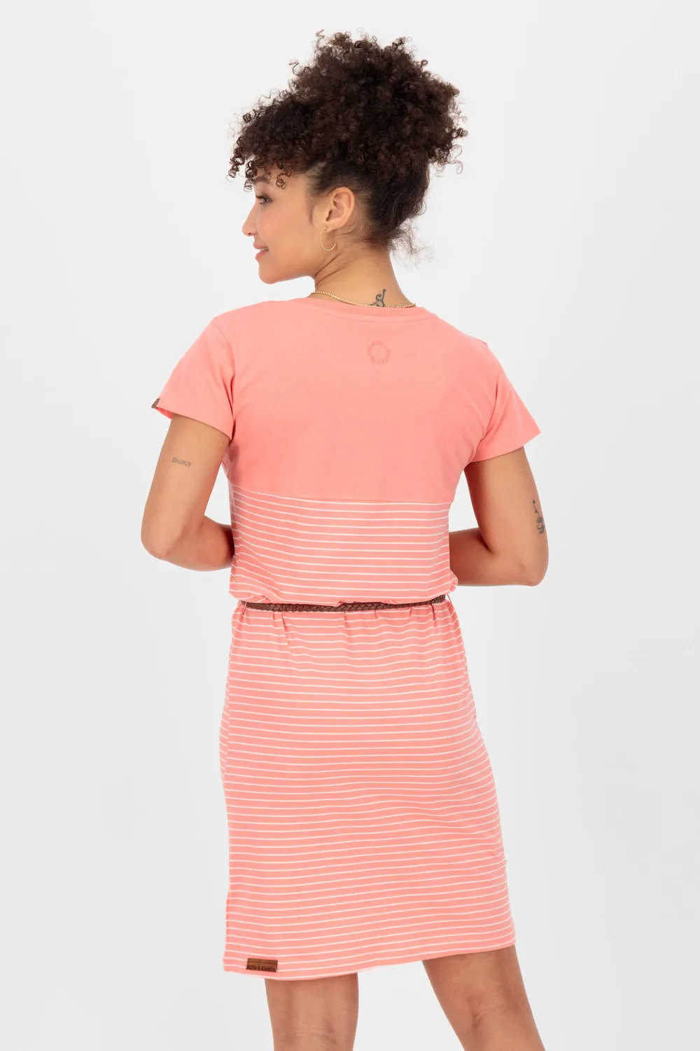 Alife & Kickin ClarinaAK Z Kleid Pink Streifen Gr. M