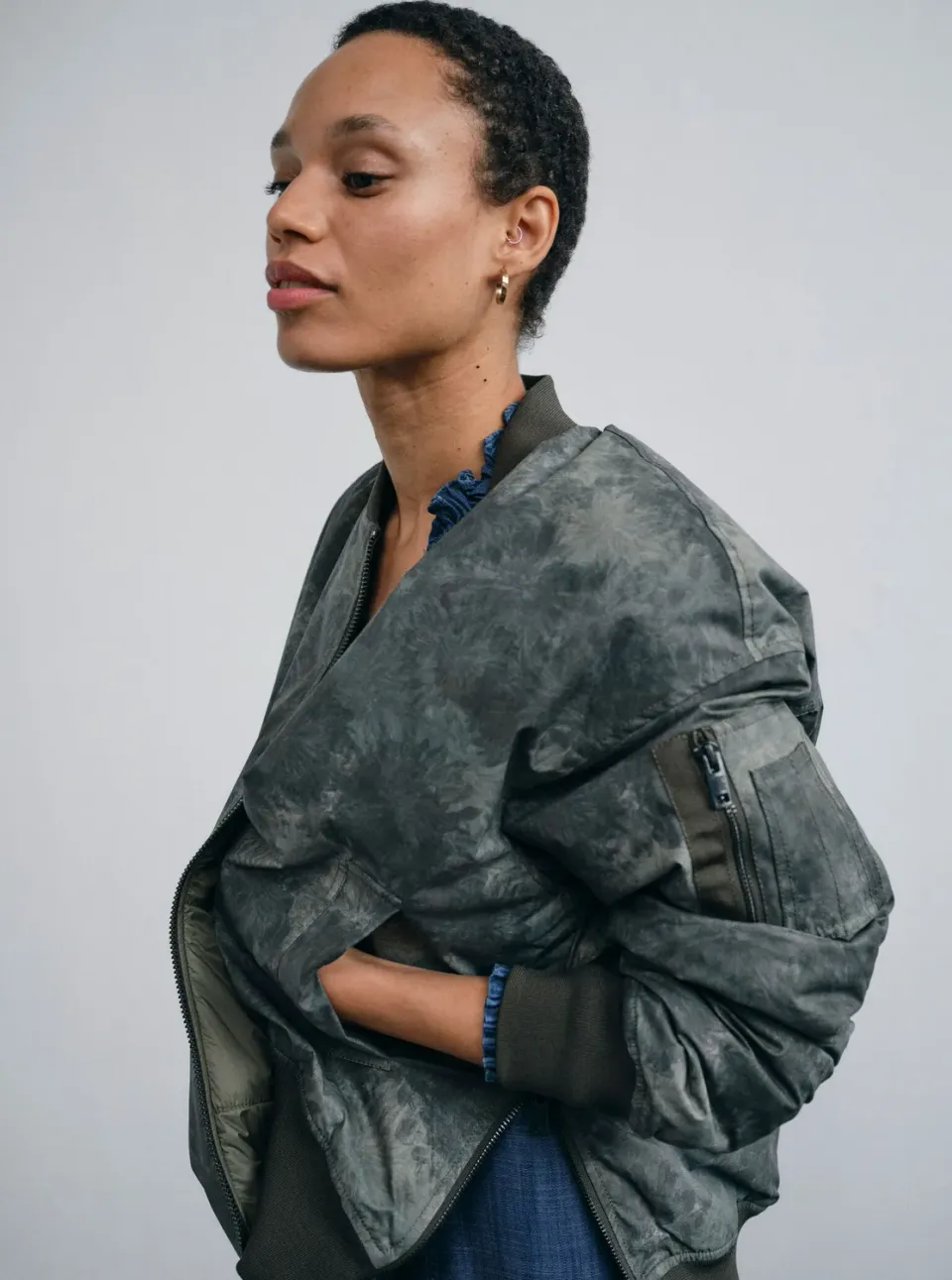 Mos Mosh MMRuby Camou-Print Bomberjacke Olive Night