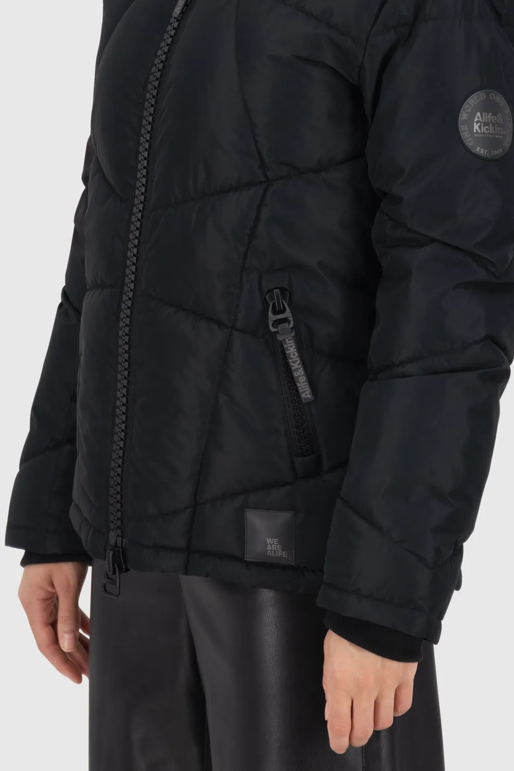 Alife & Kickin KasandraAK A Winterjacke Schwarz Stepp
