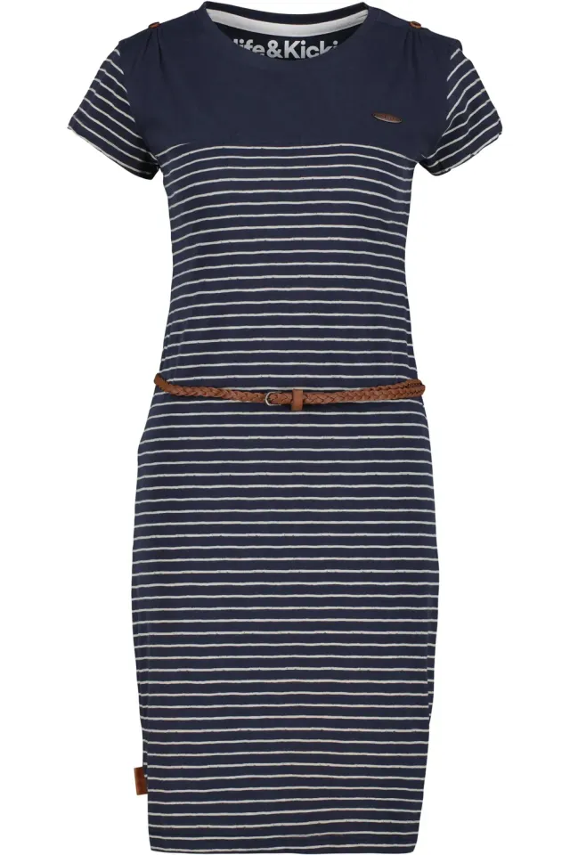 Alife & Kickin LeonieAK Kleid Dunkelblau Gestreift