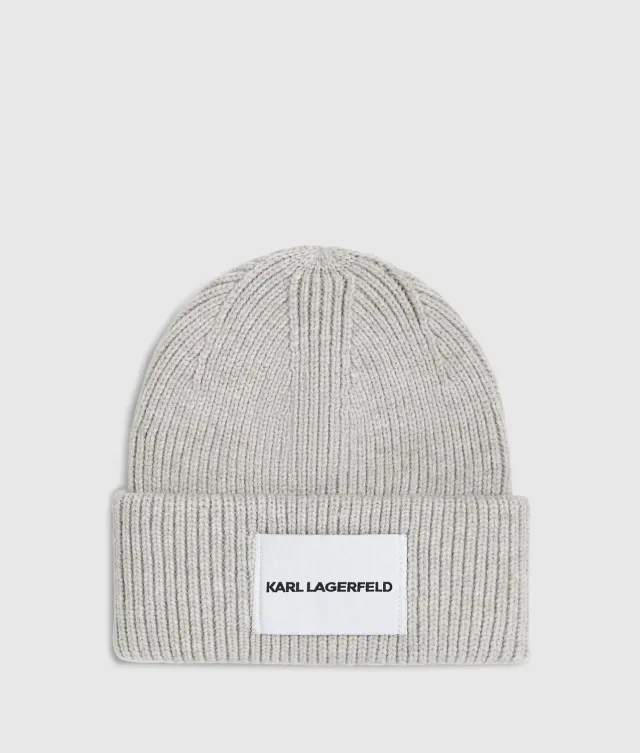 Karl Lagerfeld Logo Label Beanie Mütze One Size Winter