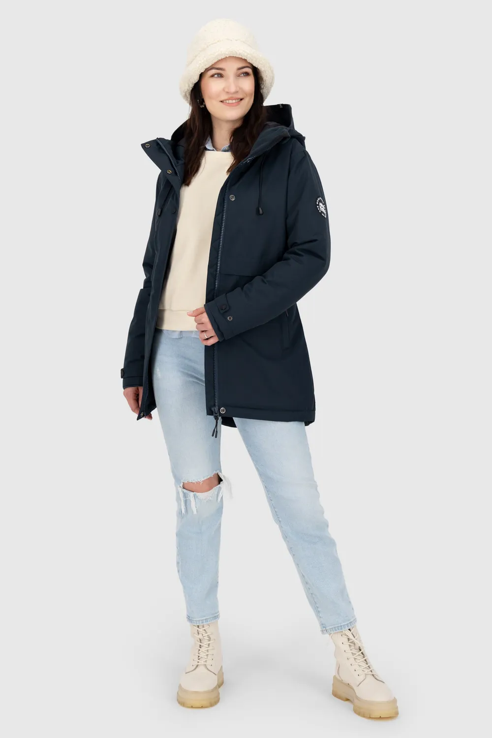 Alife & Kickin MarlyAK A Winterjacke Dunkelblau gefüttert