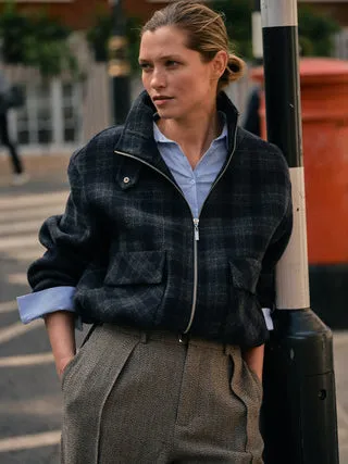 Mos Mosh MMCamille Check Bomberjacke Oversize Karo