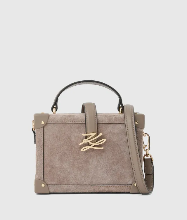 Karl Lagerfeld K/Autograph Trunk Bag Velours Crossbody