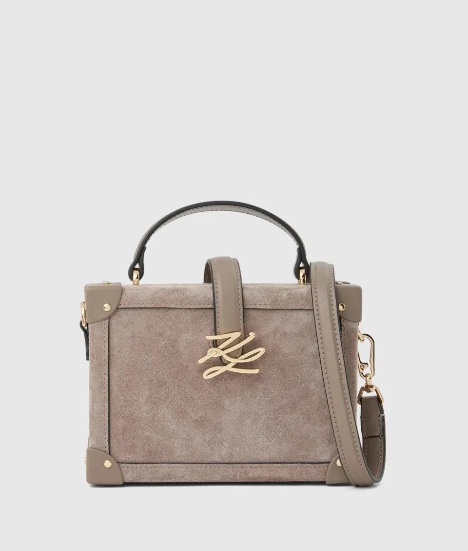 Karl Lagerfeld K/Autograph Trunk Bag Velours Crossbody