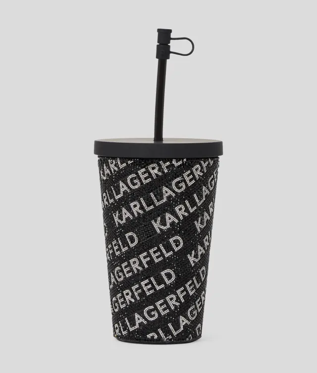 Karl Lagerfeld Rhinestone Logo To-go Becher Strass