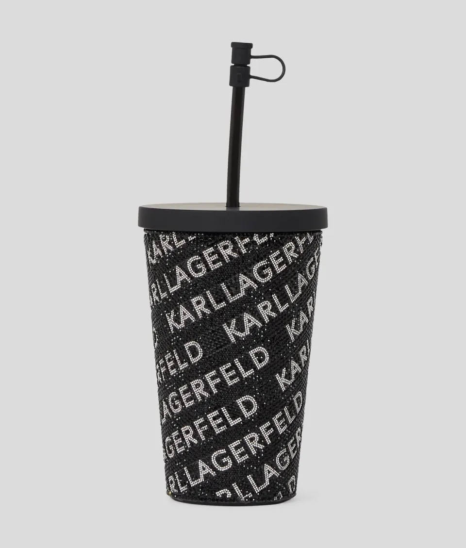 Karl Lagerfeld Rhinestone Logo To-go Becher Strass