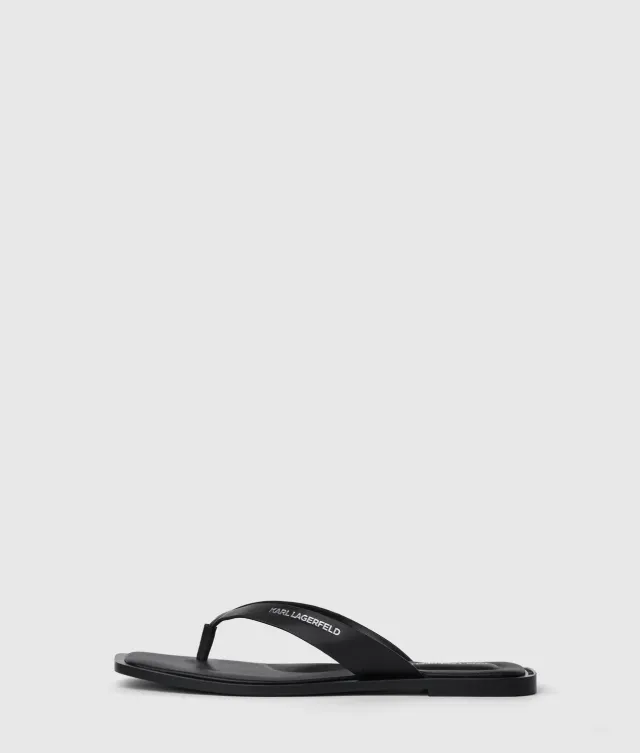 Karl Lagerfeld Kastor IV Slides Leder Schwarz
