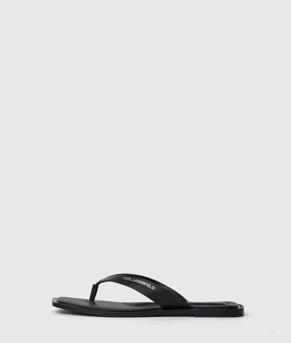 Karl Lagerfeld Kastor IV Slides Leder Schwarz