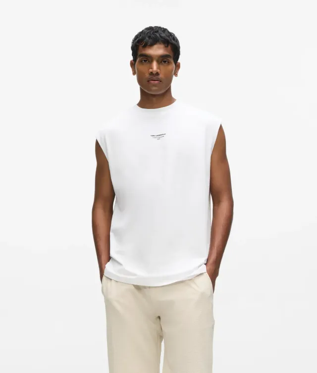 Karl Lagerfeld Tank Top Oversized Jersey Logo schwarz