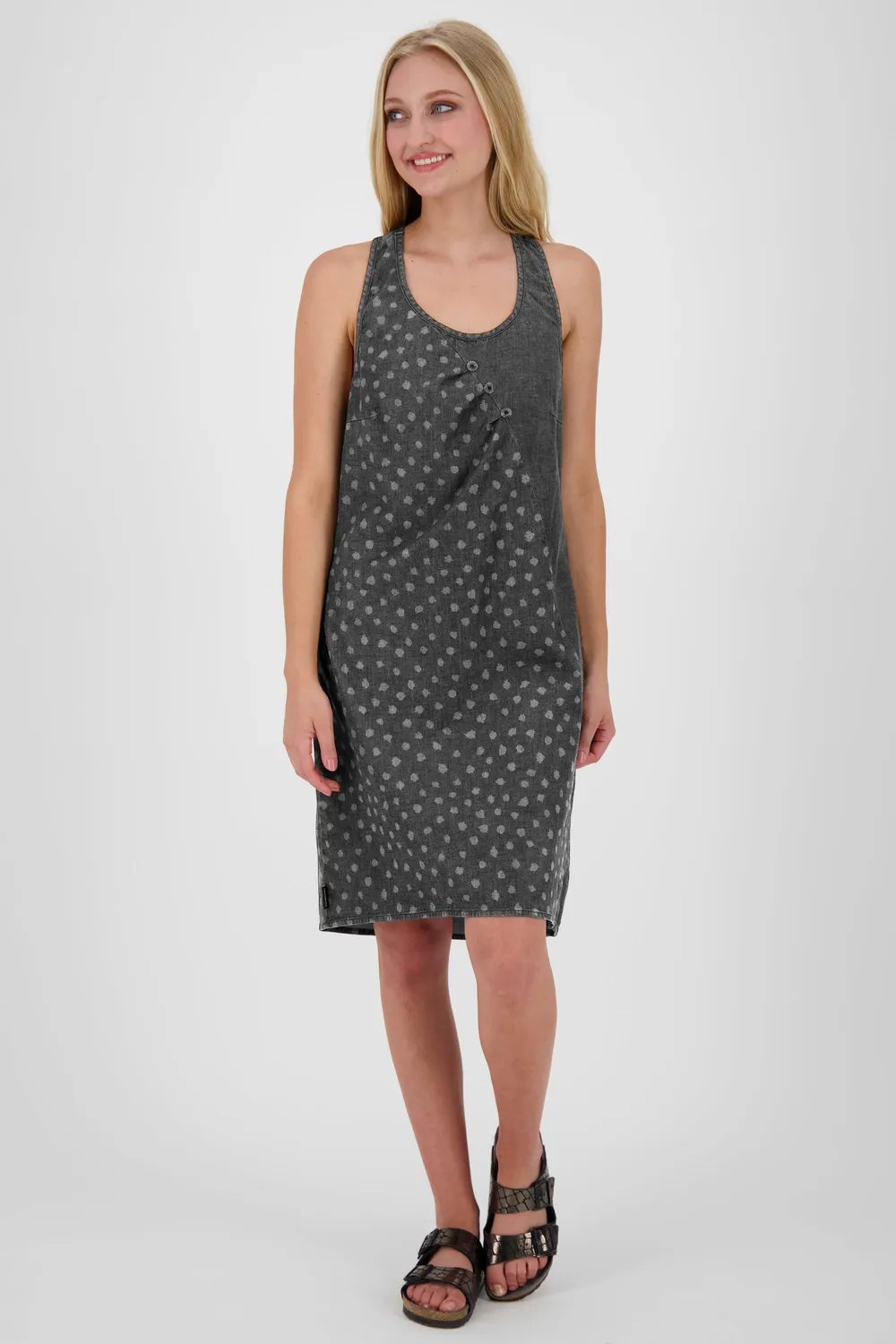 Alife & Kickin CameronAK DNM Kleid Schwarz Denim kurz