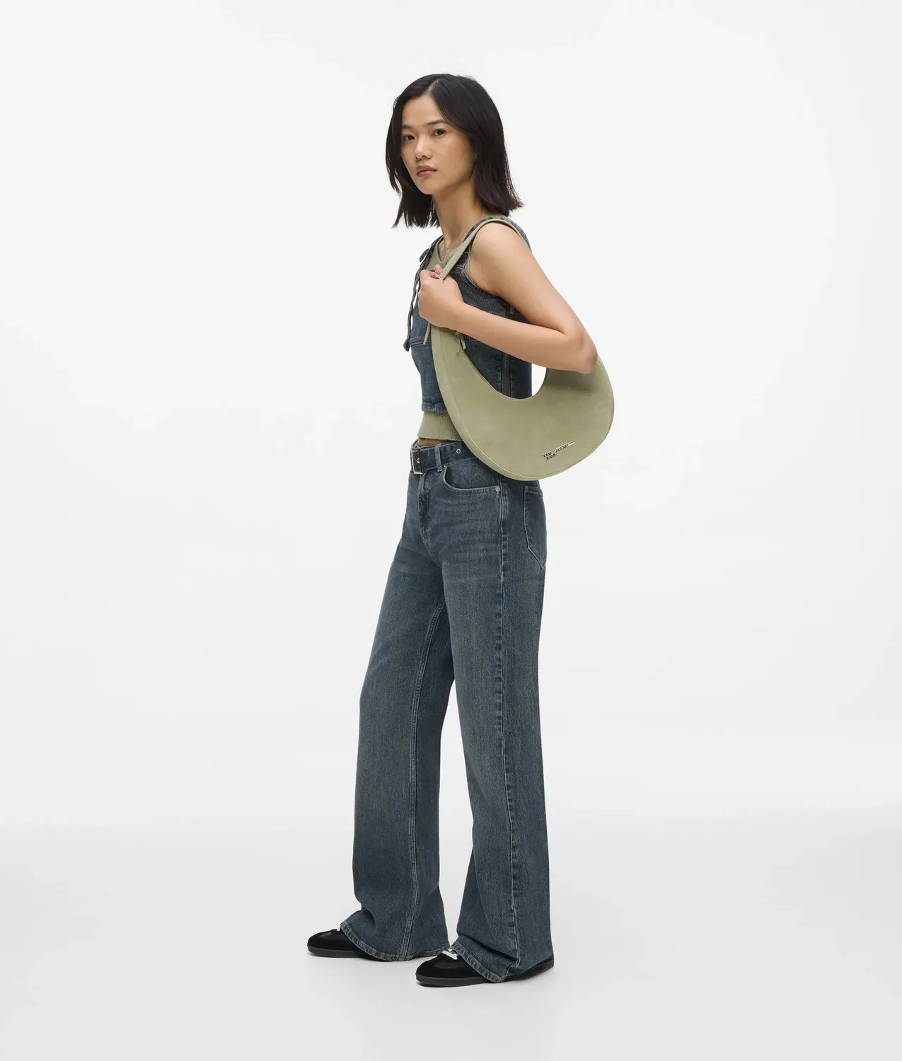 Karl Lagerfeld Jeans Hobo Bag Wildleder rund braun