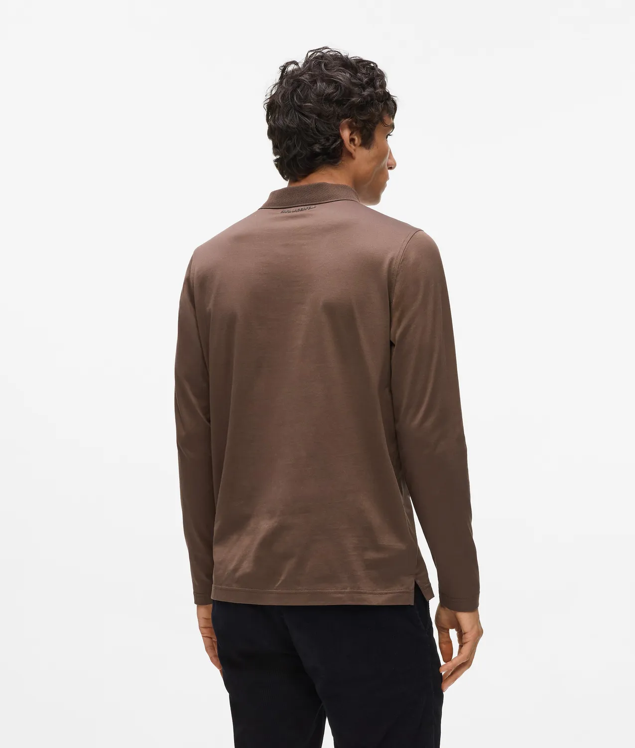 Karl Lagerfeld Langarm Poloshirt Jersey
