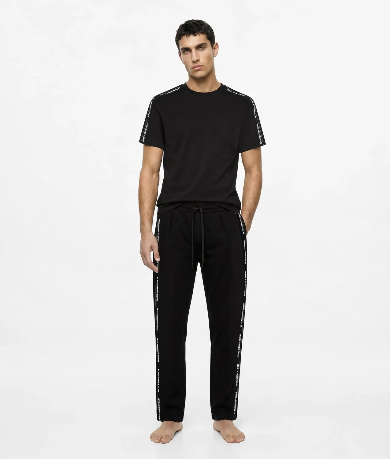 Karl Lagerfeld Logo T-Shirt Loungewear Logo-Tape