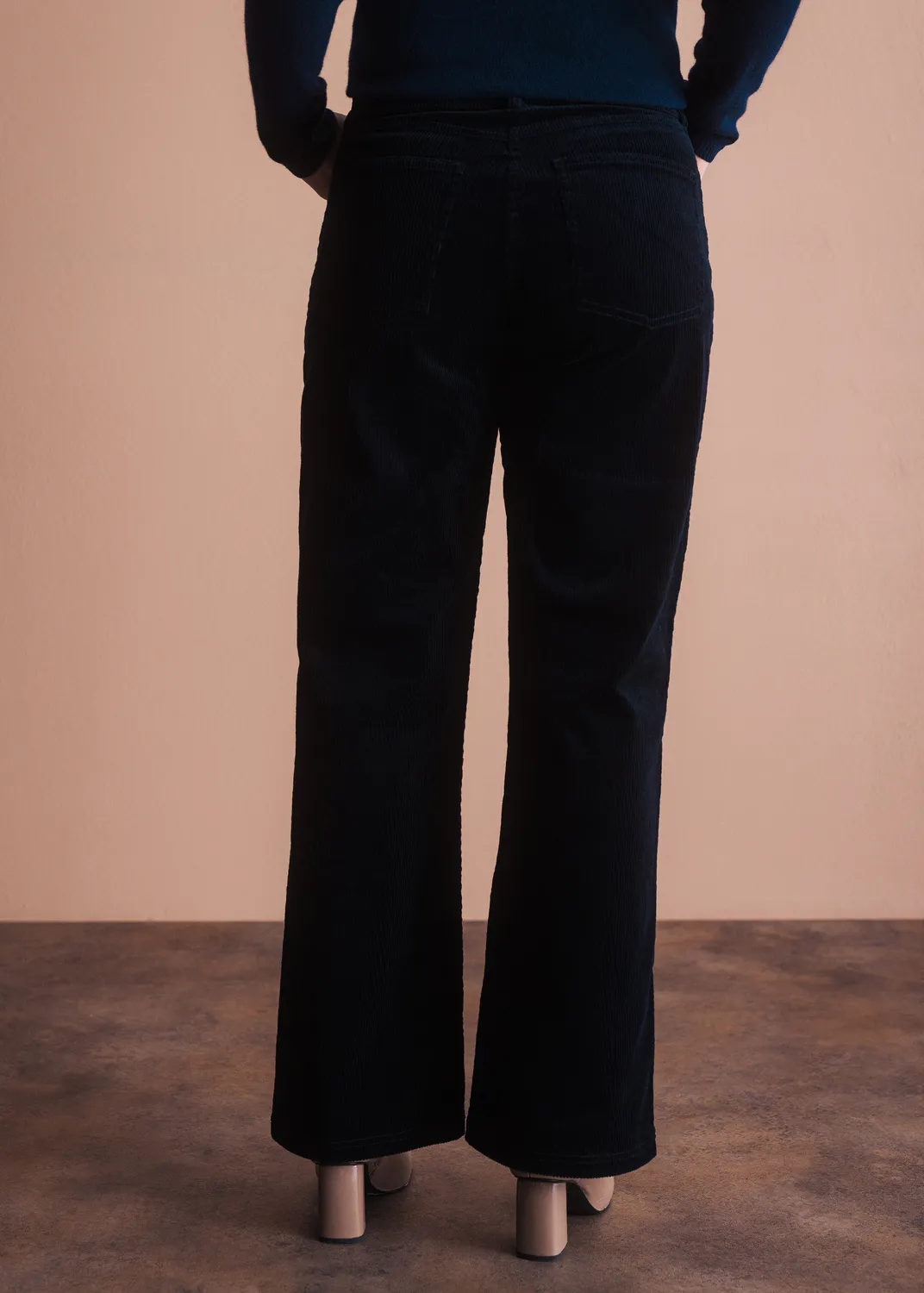 Senatex Weite Cordhose Navy kbA-Baumwolle