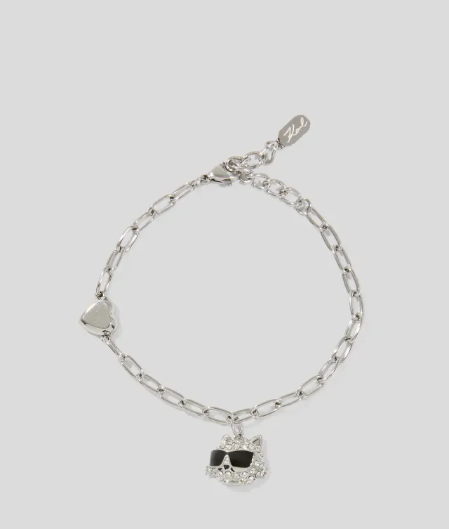 Karl Lagerfeld Ikon Choupette Armband Herz Pavé