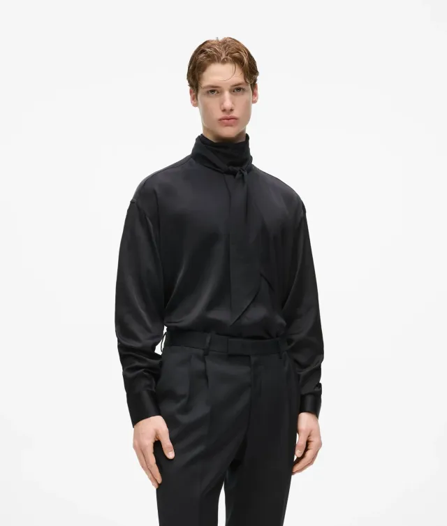 Karl Lagerfeld KL Studio Hemd mit Schal Satin