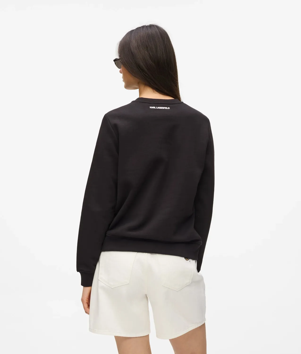 Karl Lagerfeld Ikon Rhinestone Sweatshirt Damen Bio-Baumwolle
