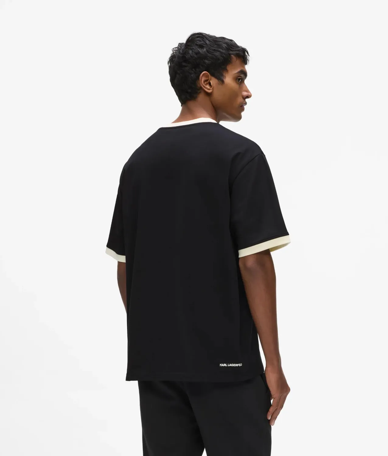 Karl Lagerfeld Ikon Circle Logo T-Shirt Bio-Baumwolle