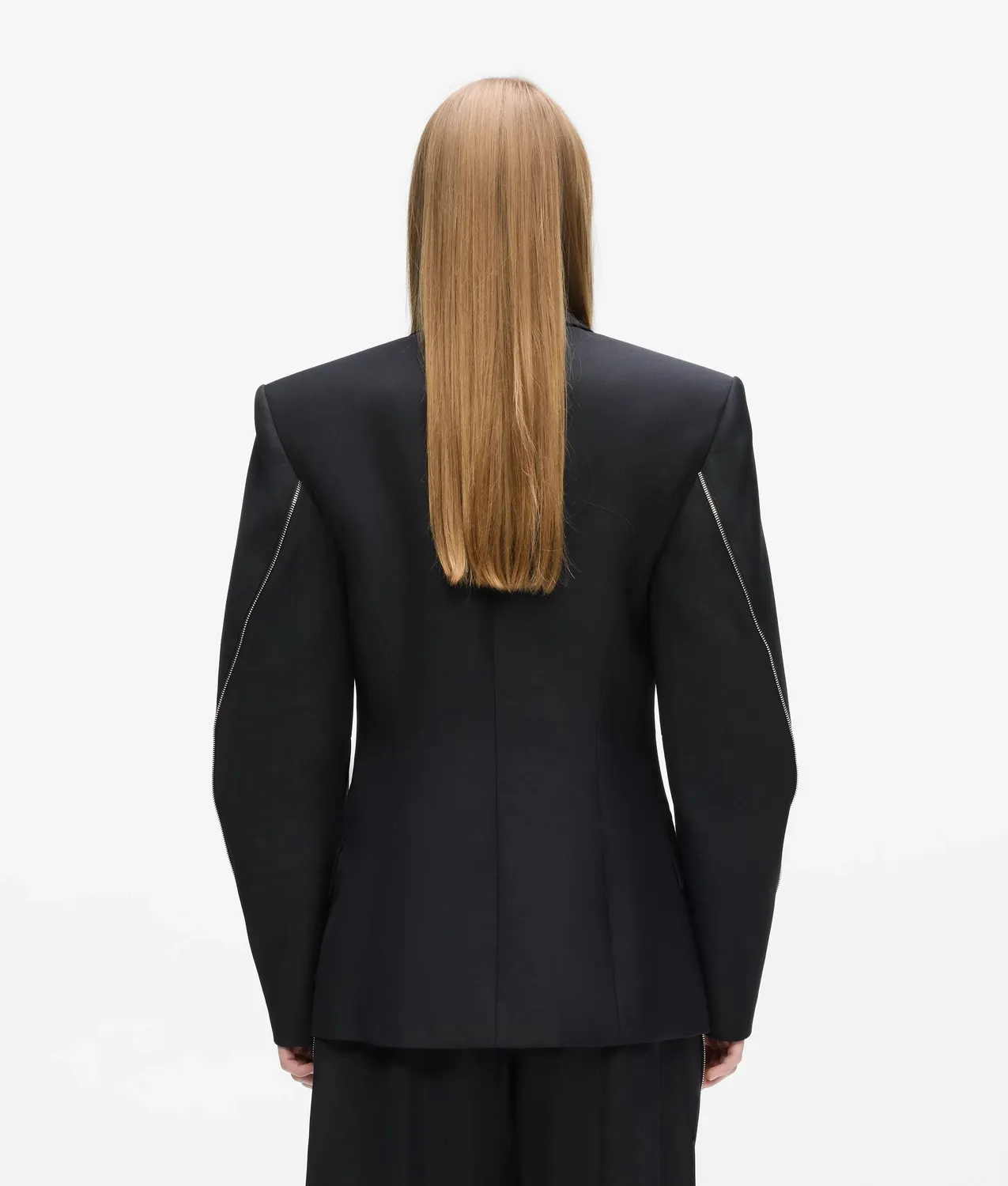 Karl Lagerfeld Zip Detail Blazer Wollmix tailliert
