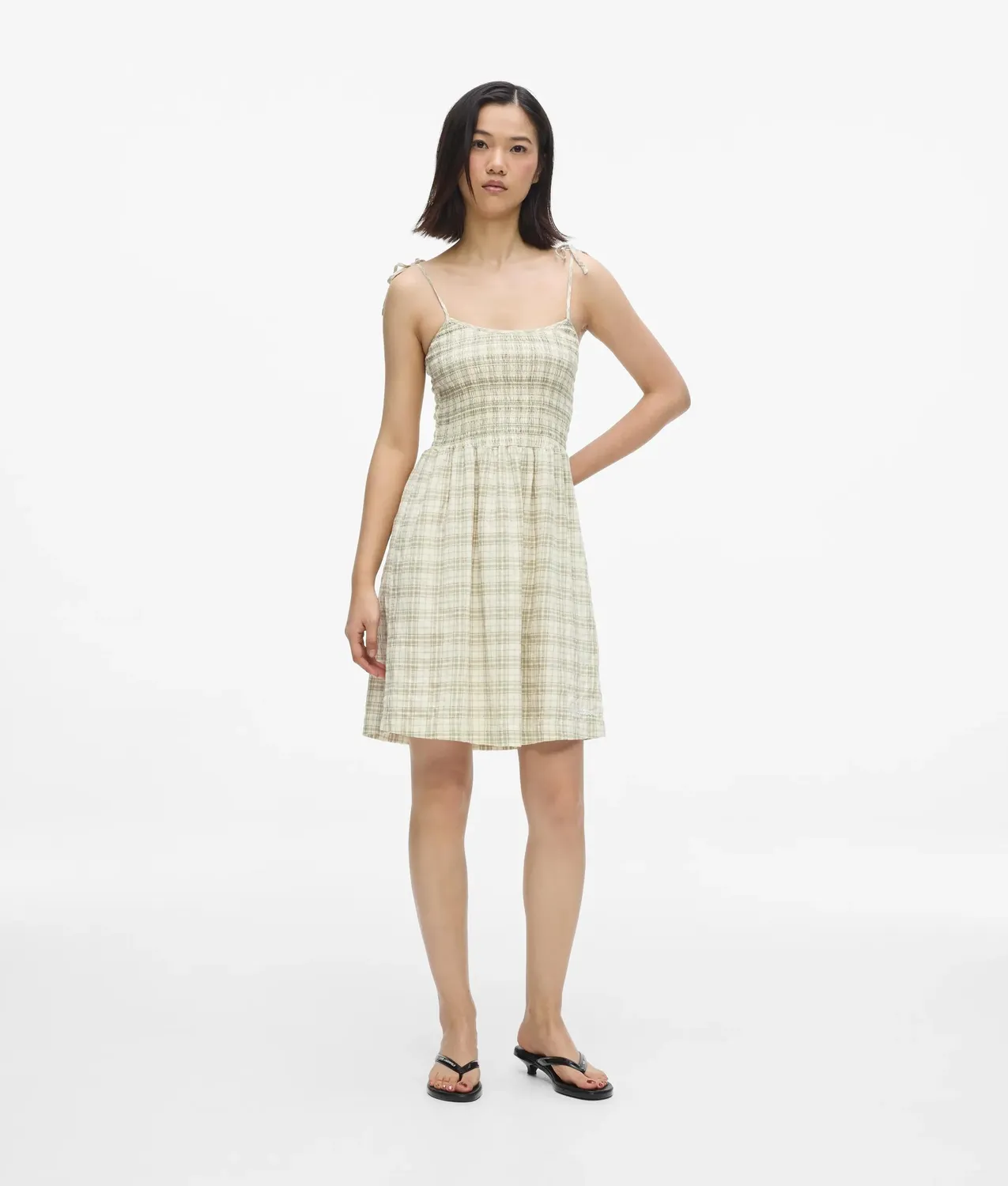 Karl Lagerfeld Checked Strappy Minikleid Karo Damen