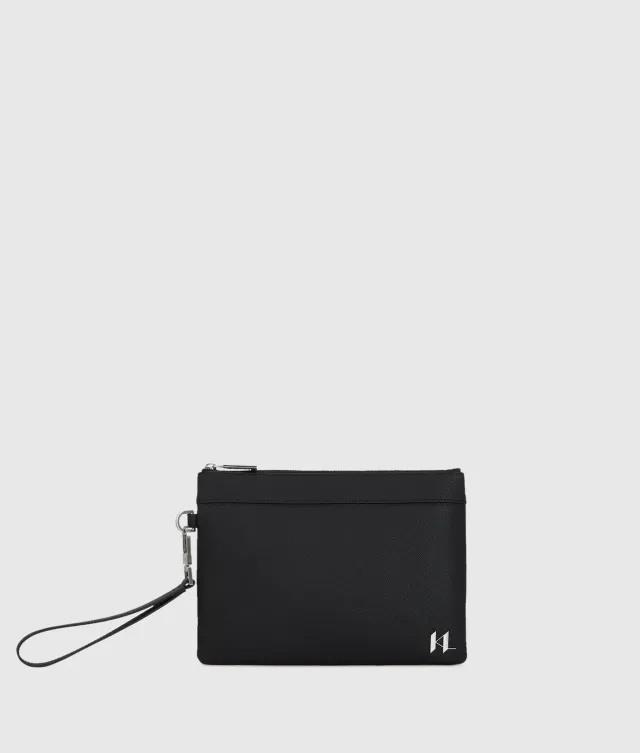 Karl Lagerfeld K/Monogram Leder-Pouch One Size mit Monogramm