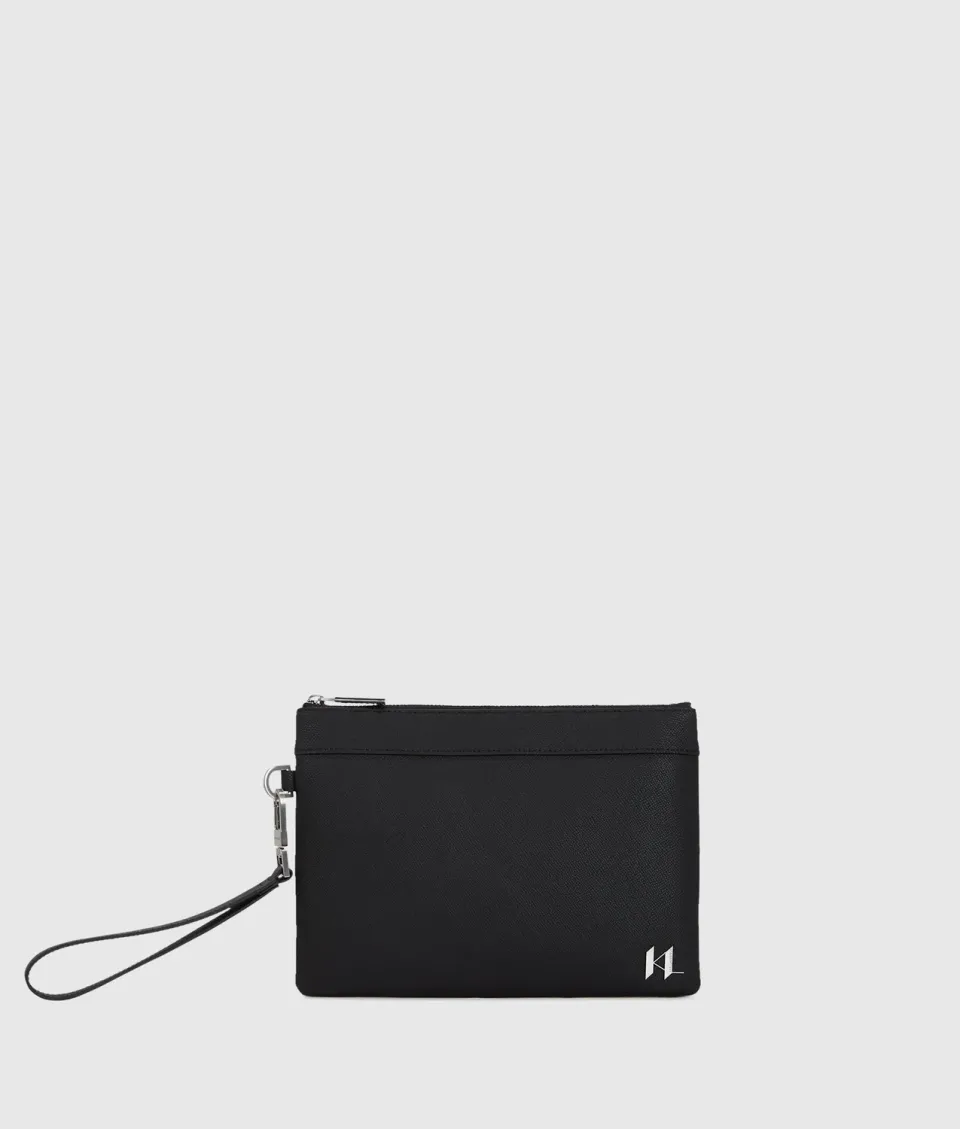 Karl Lagerfeld K/Monogram Leder-Pouch One Size mit Monogramm