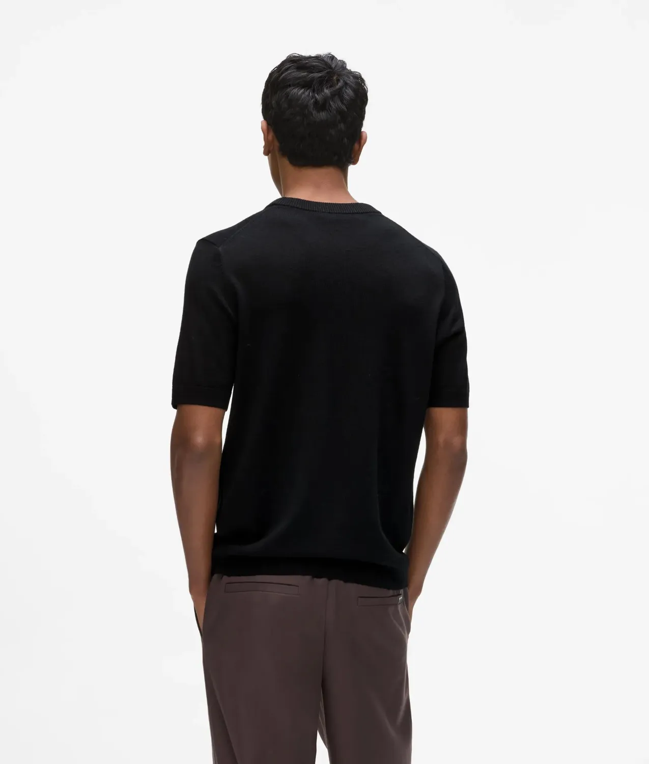 Karl Lagerfeld Monogram Merino T-Shirt Wolle