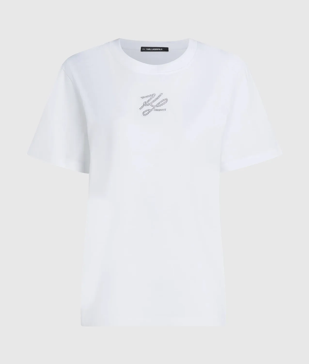 Karl Lagerfeld Autograph T-Shirt Strass Bio-Baumwolle