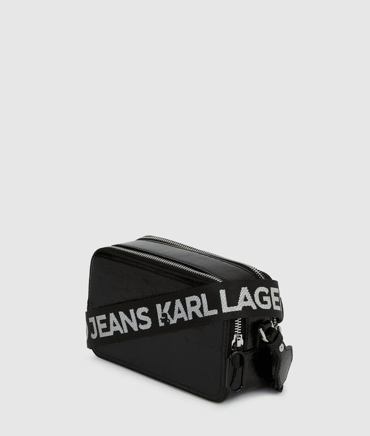 Karl Lagerfeld KL Jeans Glossy Camera Bag Umhängetasche Glanz