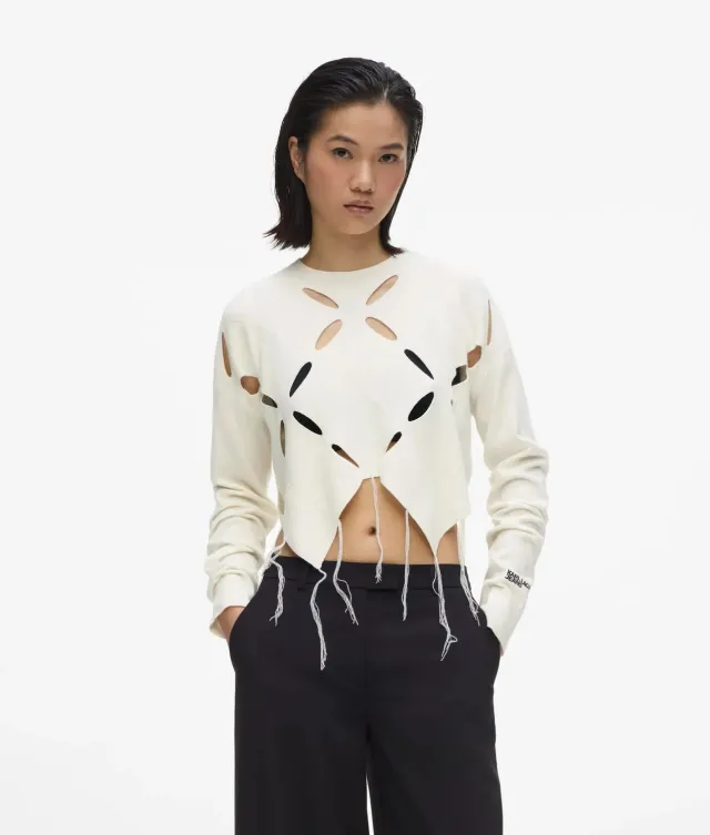 Karl Lagerfeld KL Jeans Argyle Stricktop Cut-Out