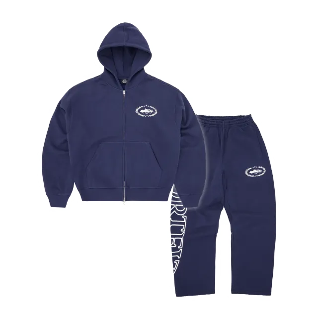 Corteiz Superior Royale Tracksuit Trainingsanzug Navy Fleece